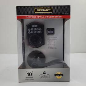 1004396877 Defiant Electronic Door Lock Deadbolt W Accent Lever Aged Bronze Finish