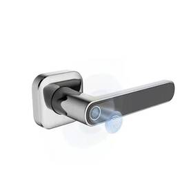 1008486791 Defiant Satin Nickel Electronic Lever Door Lock With Biometric Fingerprint Deadbolt
