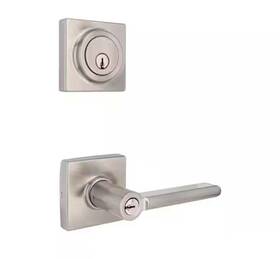 1009429109 Defiant Tonebridge Single Cylinder Combo Pack With Square Rose Satin Nickel