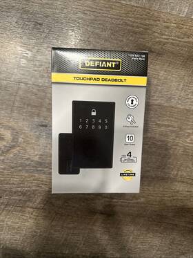 1010992451 Defiant Matte Black Electronic Touchpad Deadbolt Sealed