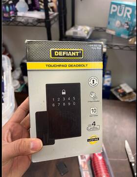 32gc8x9d01 Defiant Keyless Entry Electronic Deadbolt Touch Keypad Matte Black