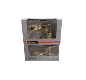 32lye700b Defiant Naples Polished Brass Keyed Entry Door Lever