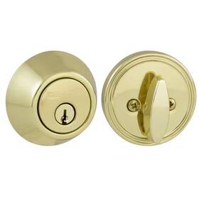 Defiant 445010034073 Polished Brass Single Cylinder Deadbolt