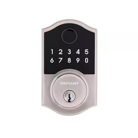 Defiant 445041483437 Castle Satin Nickel Fingerprint Electronic Keypad Deadbolt