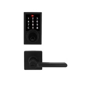 Defiant 445042245294 Square Matte Black Electronic Single Cylinder Touchpad Deadbolt With Tonebridge