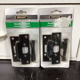 70172 Defiant Aged Bronze Finish Security Strike Kit 1000 054 New Set Of 2