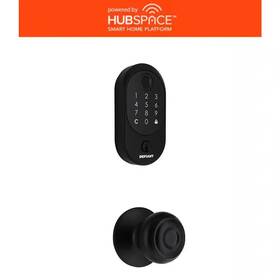 Defiant 744759041319 Hubspace Matte Black Round Fingerprint Deadbolt With Hartford Hall/closet Door K