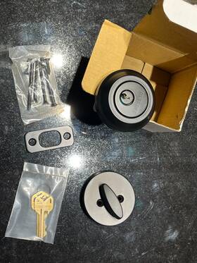 Dc1x91 Defiant Low Profile Single Cylinder Deadbolt Matte Black Finish