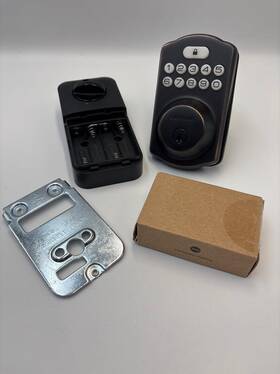 D2207th5r00977 Defiant Ga7x2d01aap Black And Bronze Keypad Deadbolt