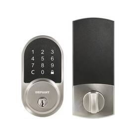 Hsgc6x2d01aj Defiant New Round Satin Nickel Smart Wi-fi Deadbolt - Free Shipping