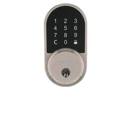 Hsgc6x2d01ajpb Defiant Round Satin Nickel Smart Wi-fi Deadbolt Powered By Hubspace