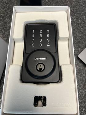 Hsgc6x7d01aj Defiant Round Matte Black Smart Wi-fi Deadbolt Powered By Hubspace
