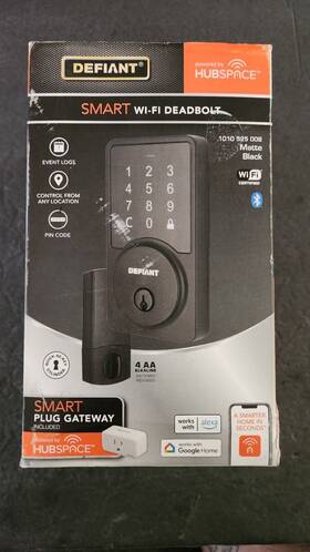 Hsgc9x9d01ajpb Defiant Smart Wifi Deadbolt Lock Keyless Entry Keypad Bluetooth Matte Black