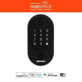 Hsgccx9d01appb Defiant Electronic Touchpad Deadbolt Door Lock Biometric Fingerprint Matte Black