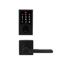 Ms3x9c2c Defiant Square Matte Black Electronic Single Cylinder Touchpad Deadbolt With Tonebridge