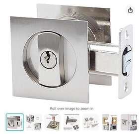 370109 Delaney 371019 Pocket Privacy Door Lock #370109 Satin Nickel Square 2-3/8 Inch Brand New