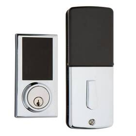 301676 Delaney Hardware Bright Chrome Digital Touchscreen Single Cylinder Deadbolt