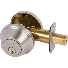 D31002 Delaney Hardware Single Cylinder Stainless Steel Deadbolt