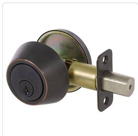 Ka2007 Delaney Hardware Callan Single Cylinder Deadbolt Edged Oil Rubbed Bronze