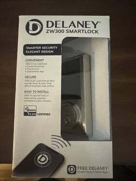 Zw300 Delaney Smart Door Lock Satin Nickel