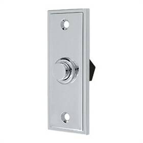 Bbs333u26 Deltana Rectangular Contemporary Bell Button Bright Chrome - Solid