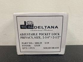 Sdl25u19 Deltana 2-3/4 Inch X 2-1/2 Brass Sliding Door Lock - Black