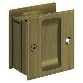 Sdp25u5 Deltana Pocket Lock 2-1/2 Inch X 2-3/4 Passage Antique Brass