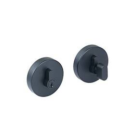 595710 Design House 044321016203 Emblem Contemporary Round Single Cylinder Deadbolt Matte Black