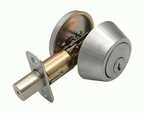 787374 Design House 044321787370 Series Deadbolt Single Cylinder Satin Chrome Key Lock