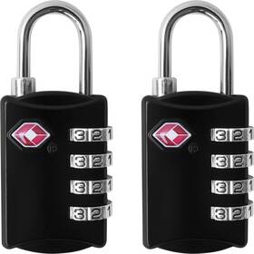 Dtts2pbk Desired Tools Tsa Locks For Luggage 2-pc Durable Steel Padlock Keyless 6.6cm 2.8cm Black