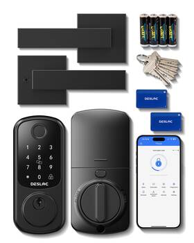 B200 Desloc 970396532840 Fingerprint Smart Door Lock With 2 Lever Handles App Control Loc