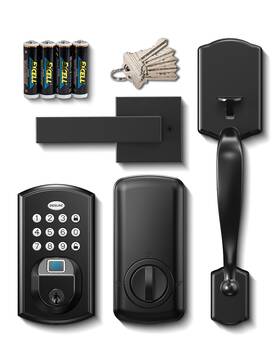 A100f Desloc 970396532857 Electronic Keypad Door Lock With Handle Set Smart Front
