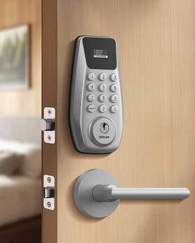 Desloc 970396533496 C100 Keyless Entry Door Lock With 2 Lever Handles And Display Electronic Keypa