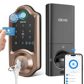 Devo 977520469416 G8 Fingerprint Smart Lock Keyless Entry Door With Doorbell Built-in Wi