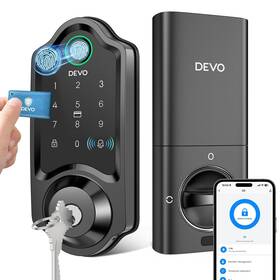 Devo 978301491053 G8 Fingerprint Smart Lock Keyless Entry Door With Doorbell Built-