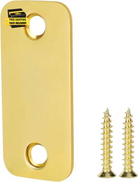Direct 744759190666 Brass Door Filler Plate 1 Inch X 2-1/4 With Round Corner Edge Hole Cover Plat