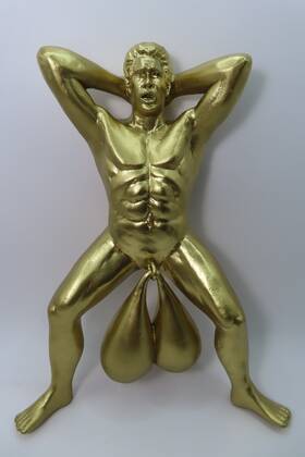 Doorb Home Goods 689973812317 Man With Big Balls Door Doorballs Knocker - The Golden Boy Novelty