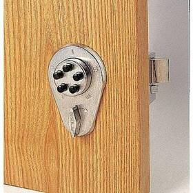 919-04 Dormakaba Pushbutton Deadbolt Lock Satin Brass Keyless Entry Mechanical Door Latch