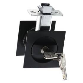 Duefixing 672668622124 Pocket Door Lock With Keys Matte Black