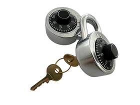 Duotyga 702909777471 Combination Padlock With Key 2 Pack Different Passwords Black