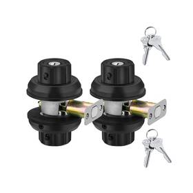 Easilok 797427521323 Easllok Deadbolt Twist-to-lock Front Door Lock Zinc Alloy Black 2 Pack