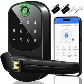 Qemhul3 Easy Msr Keyless Entry Smart Door Lock Digital Electronic With Keypad Code Finger