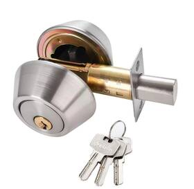 Dl2s Eiqikayo Silver Steel Double-head Cylinder Deadbolt Lock- High Security Anti-kick Door