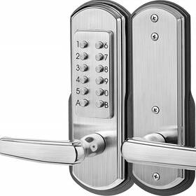 Ax-mks001-l Elemake Silver Keyless Entry Mechanical Door Lock Nib