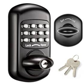 D-mkd-001zb Elemake Keyless Deadbolt Keypad Entry Door Lock Zinc Alloy Sabbath Mechanical Black