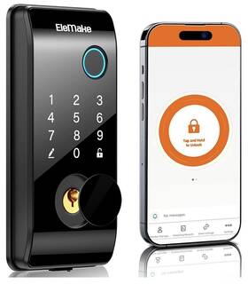 Fsdb-801b Elemake Smart Door Lock With Fingerprint Keyless Entry Deadbolt Home