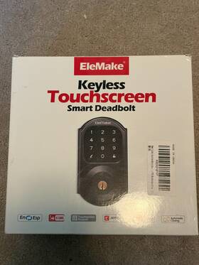 Ksdb601b-31 Elemake Smart Doorlock Key Or Keyless Entry Touchscreen Deadbolt Black