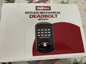 Mkd-001z Elemake Keyless Deadbolt Entry Door Lock Zinc Alloy Mechanical Sabbath Shabbos Black