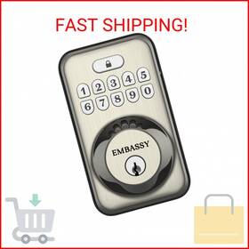 Embassy 304367496842 Door Lock Electronic Keyless Entry With Illuminated Keypad Security Dead