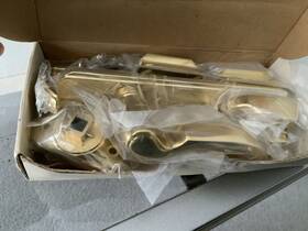 32836 Emco Andersen Forever Full Lite Storm Door Handle Set Polished Brass